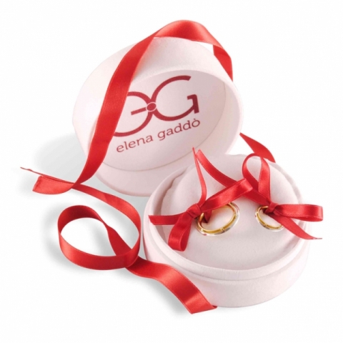 Fede Nuziale comfort Elena Gaddò - Linea Arte Greca - realizzata a mano in oro 18 kt