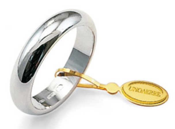 18K White Gold 7 gr Classical Wedding Unoaerre