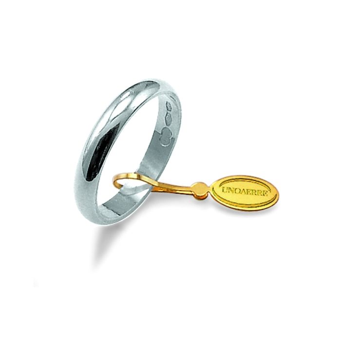Fede Nuziale Unoaerre Classica larga da 3 grammi oro bianco 18kt