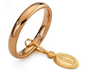 18K Yellow Gold 3 mm Comort Wedding Ring Unoaerre from n. 22