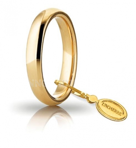 UNOAERRE - 18K Yellow Gold 3,5 mm Comfort Wedding Ring