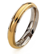 Andromeda - 18K Yellow and White Gold Wedding Ring Unoaerre