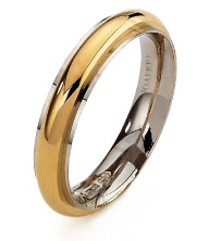 Andromeda - 18K Yellow and White Gold Wedding Ring Unoaerre