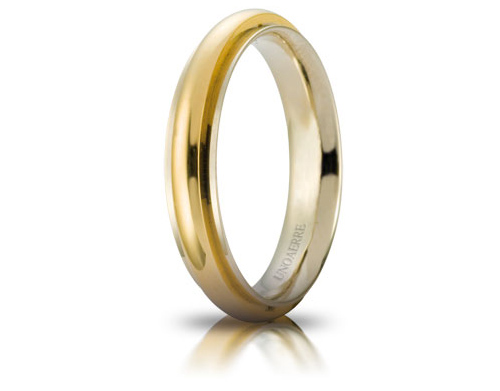 Andromeda - 18K Yellow and White Gold Wedding Ring Unoaerre
