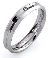 Corona - 18K White Gold Natural Diamond Wedding Ring Unoaerre