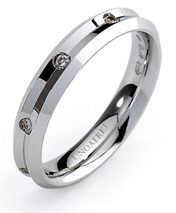 Corona - 18K White Gold Natural Diamonds Wedding Ring Unoaerre