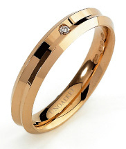 Corona - 18K Yellow Gold Natural Diamond Wedding Ring Unoaerre