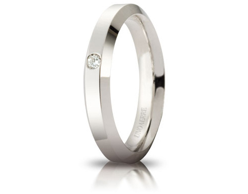 Hydra - 18K White Gold Natural Diamond Wedding Ring Unoaerre