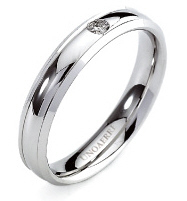 Orion - 18K White Gold Natural Diamond Wedding Ring Unoaerre