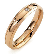 Orion - 18K Yellow Gold Natural Diamond Wedding Ring Unoaerre