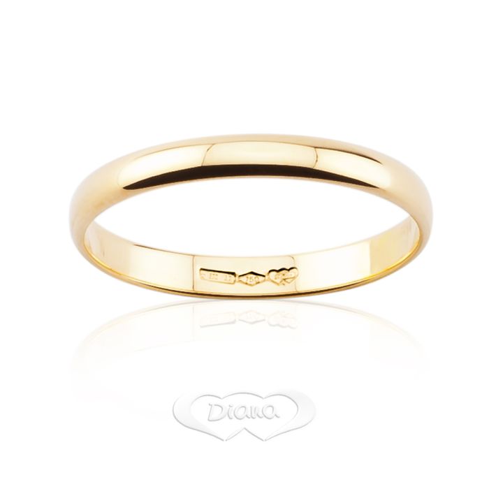 Fermanello in oro giallo o bianco 18kt da 2 grammi fascia larga