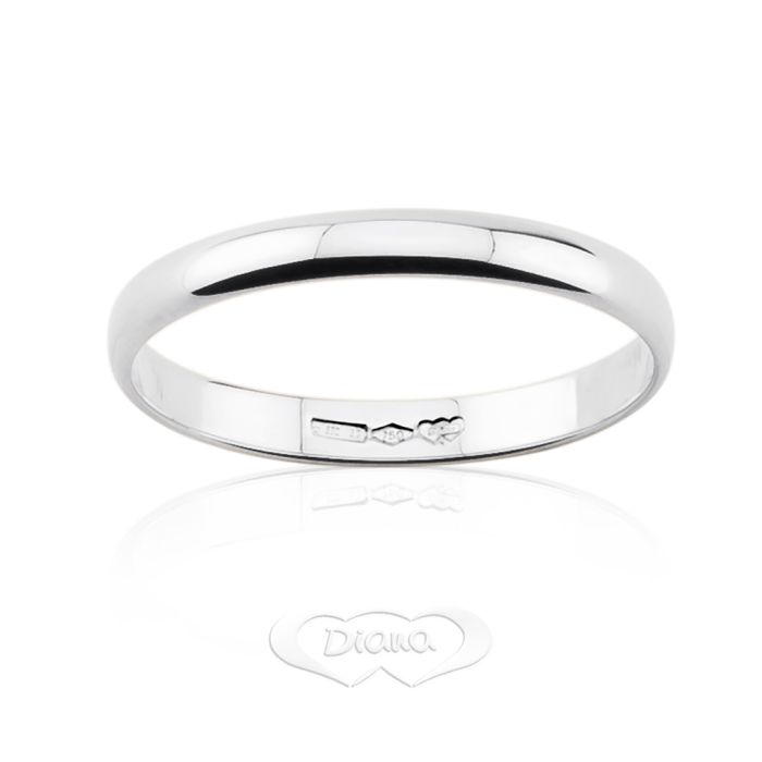 Fermanello in oro giallo o bianco 18kt da 2 grammi fascia larga