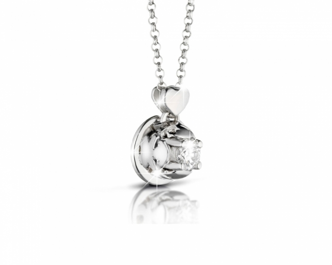 Le Bebè - 18k White Gold with 0.11ct Diamond Girl Necklace