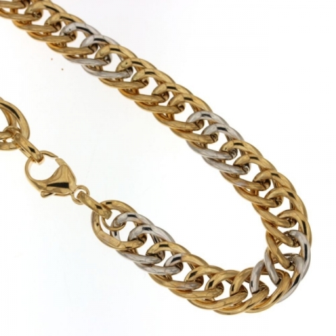 18K Yellow and White Gold Necklace