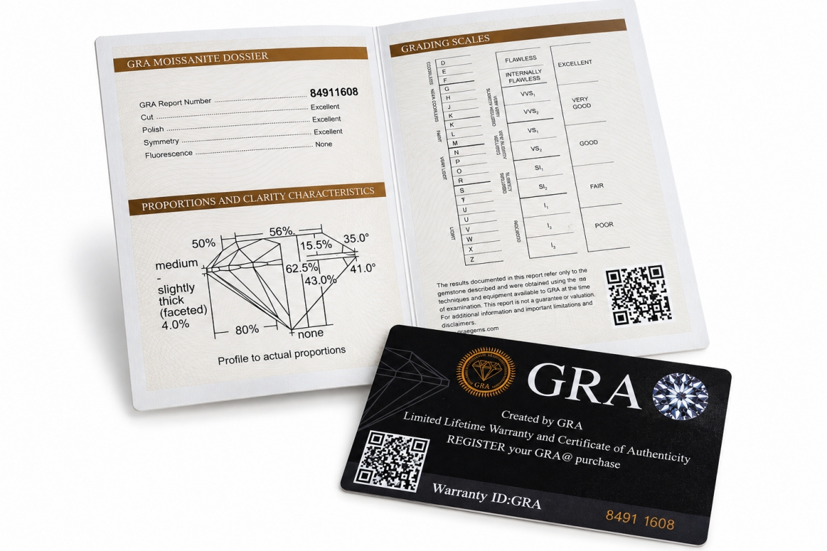 Girocollo Punto Luce Sidera con Moissanite certificata da 0.80ct in Argento 925% rodiato bianco