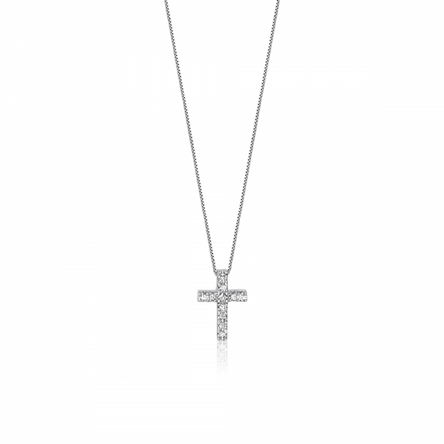 Roger Gems Diamonds Cross Necklace