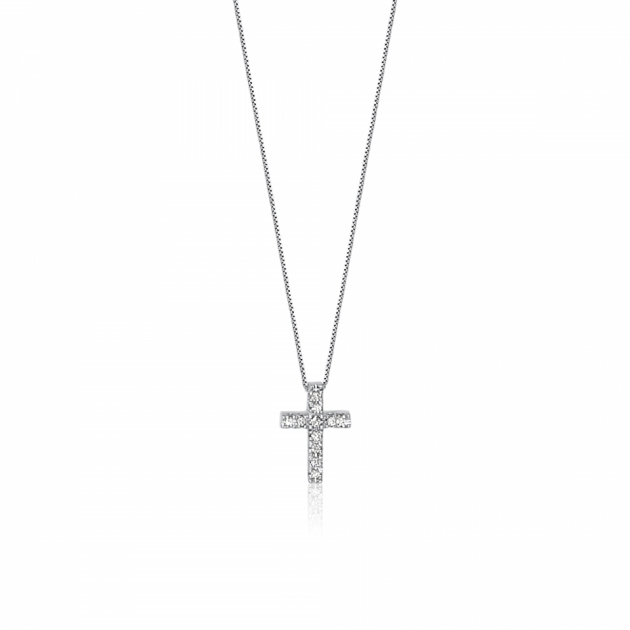 Roger Gems Diamonds Cross Necklace