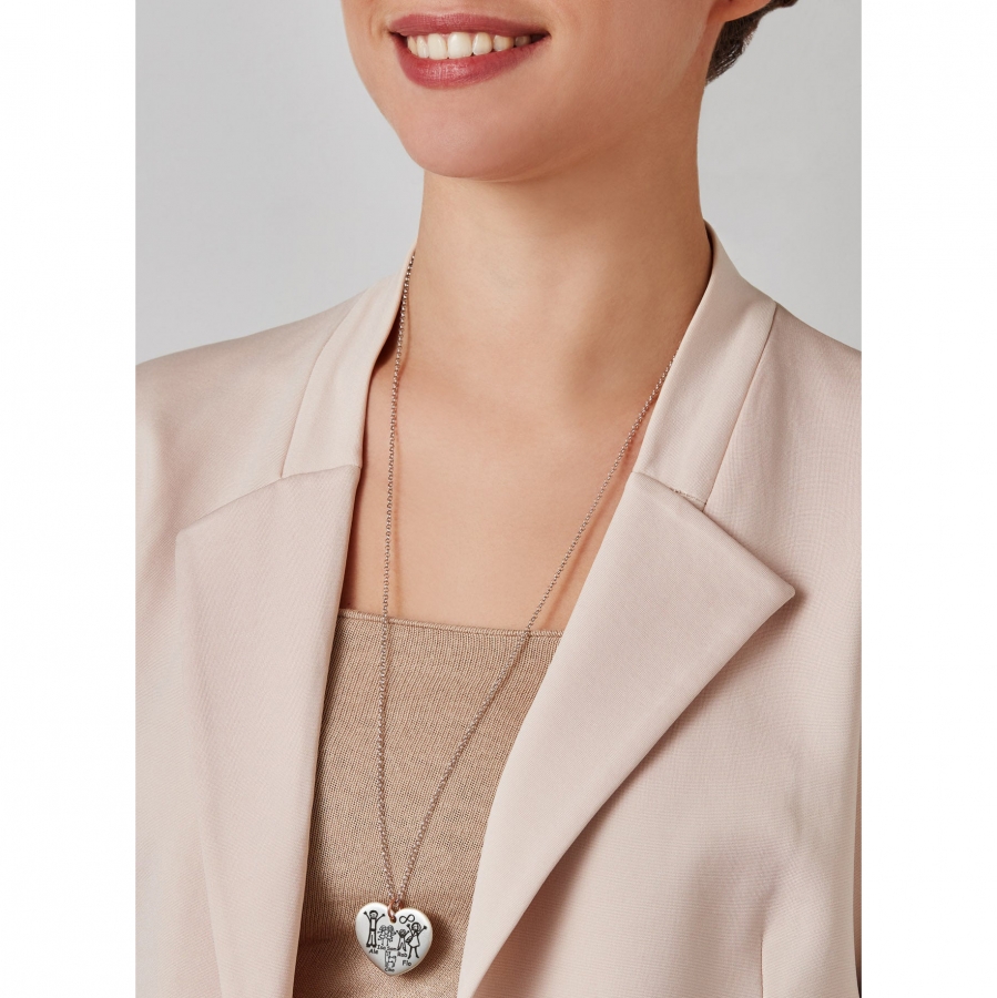 925 Silver Pendant with 9k Rose Gold customizable with your family