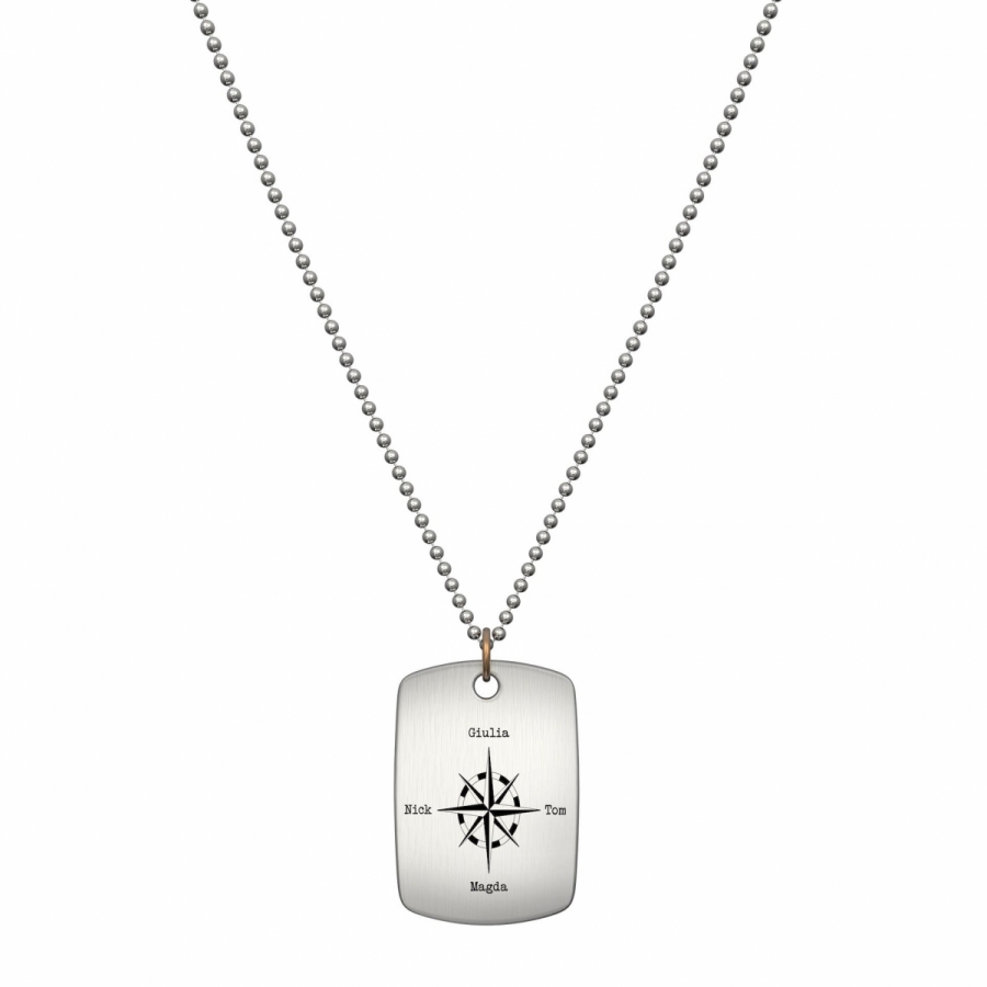 925 Silver Pendant with 9k Rose Gold customizable with your family