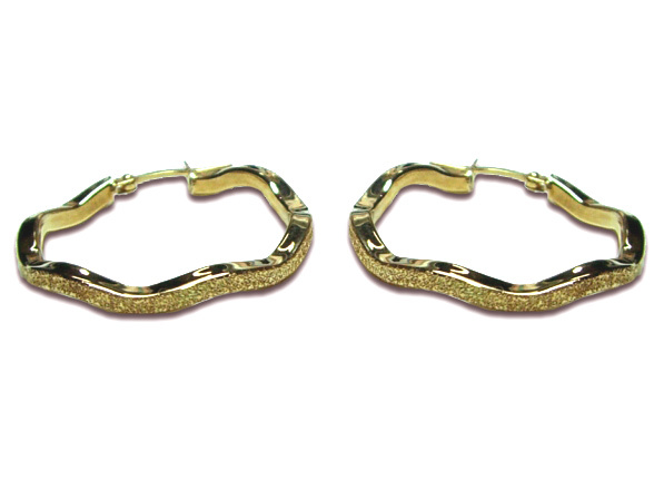 18K Yellow Gold, Circle Earrings