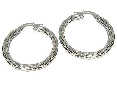 Orecchini a cerchio oro bianco 18kt