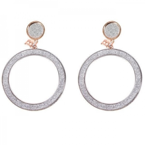 Orecchini BOCCADAMO bicolore pendenti a cerchio XOR072