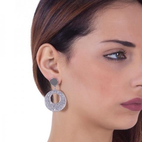 Orecchini BOCCADAMO con pendente in Swarovski crystal rock XOR235