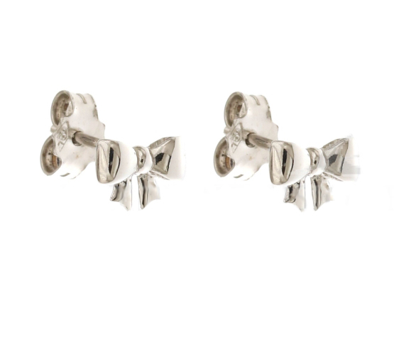 Orecchini Fiocco in oro giallo o bianco 18kt