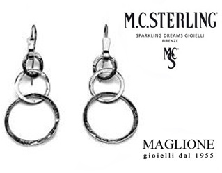 Orecchini Ikes in argento 925 firmati Maria Cristina Sterling
