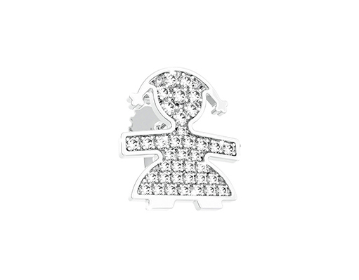 Le Bebè - 18K White Gold 0.05ct Natural Diamonds Boy Earring