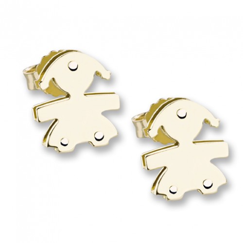 Orecchini Le Bebè - al lobo - femminuccia in oro giallo