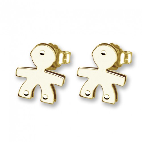Orecchini Le Bebè - al lobo - maschietto in oro giallo