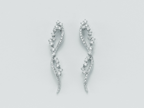 Orecchini Miluna collezione Divina con Diamanti Naturali 0.344ct in oro bianco 18kt