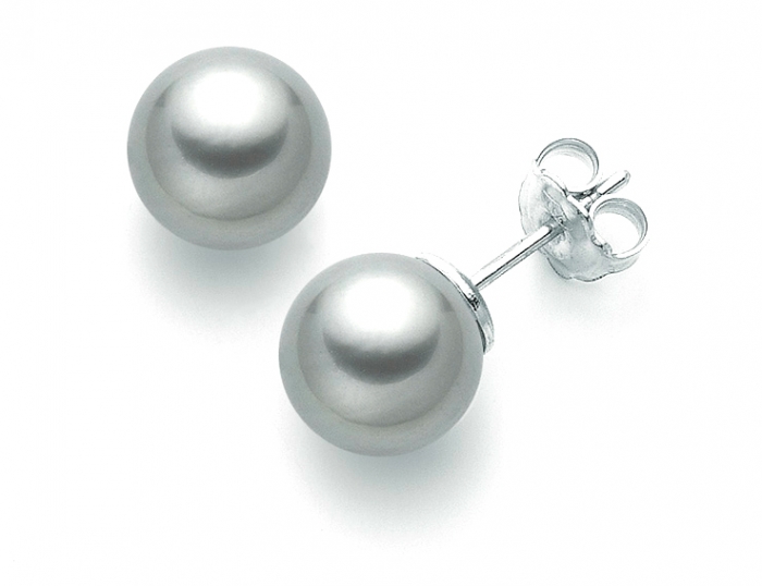 Orecchini Miluna con Perle Grigie 6-6,5 mm in oro bianco PPN665BGMX