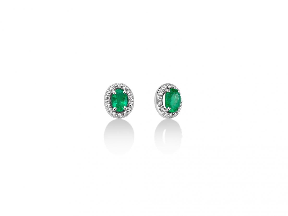 18K White Gold - Natural Diamonds Earrings MILUNA