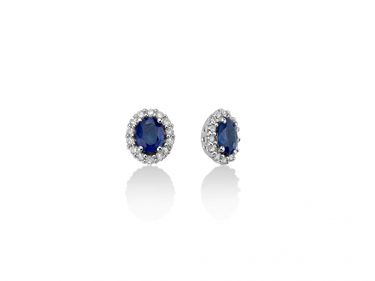 18K White Gold - Natural Diamonds Earrings MILUNA