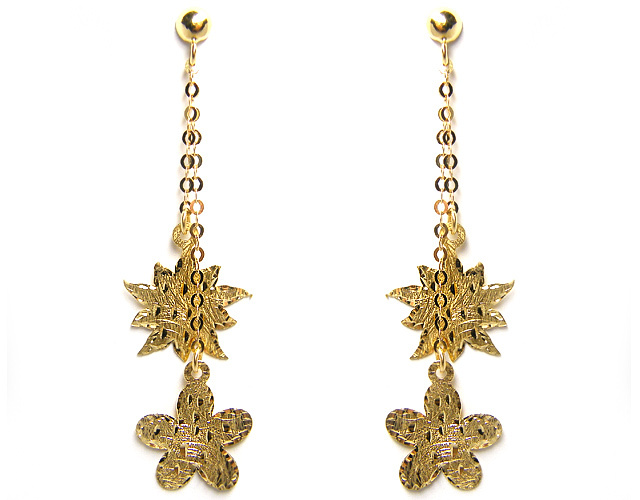 Orecchini pendenti in oro giallo 18kt