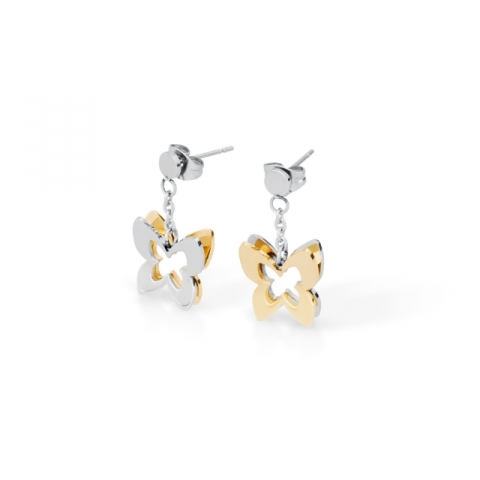 Orecchini S'Agapò by BrosWay collezione Butterfly in acciaio con farfalle