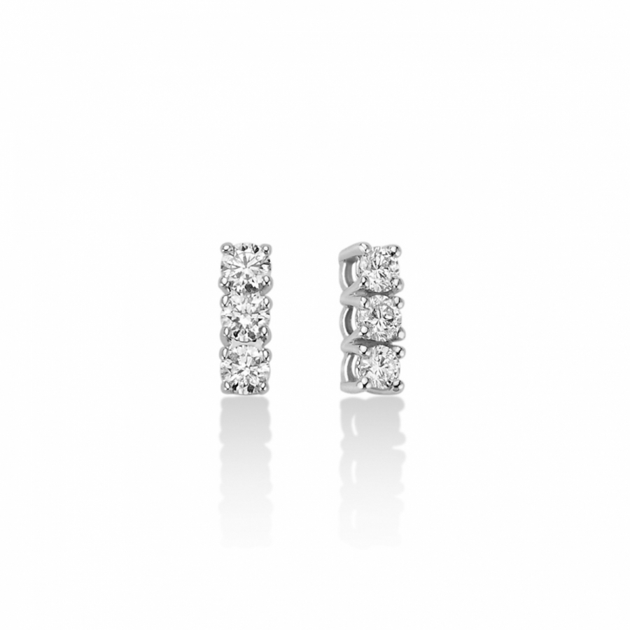 Orecchini Trilogy Miluna con Diamanti Naturali 0.36ct in oro bianco 18kt ERD2329