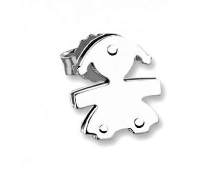 Orecchino Le Bebè - al lobo - 1 femminuccia in oro bianco