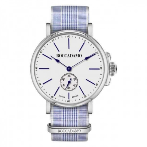 Orologio Boccadamo serie Prince con cinturino sartoriale fantasia principe di galles