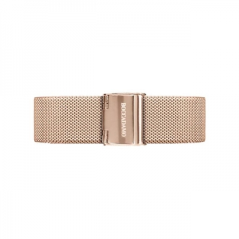 Orologio Boccadamo serie Princess con cinturino maglia Milano rose gold, quadrante rose gold e ghiera di Swarovski