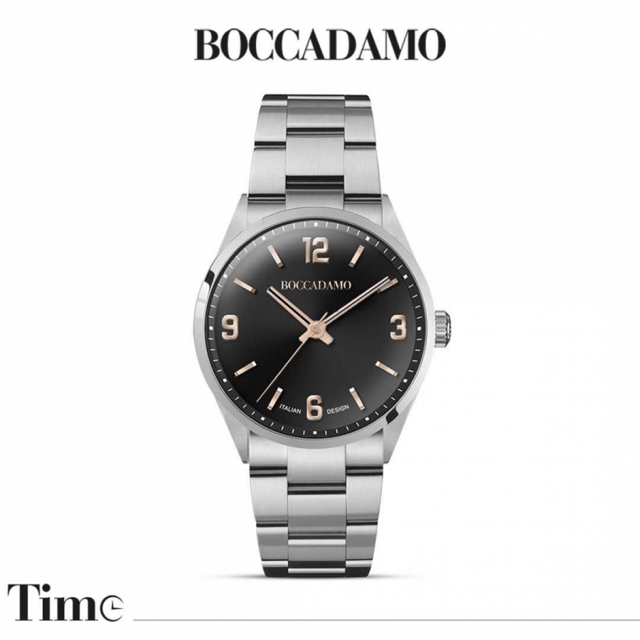 Orologio Boccadamo solo tempo uomo con quadrante nero MT003