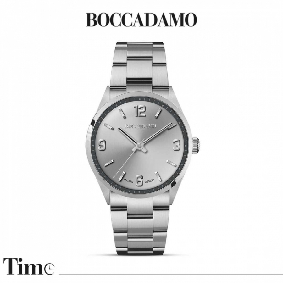 Orologio Boccadamo solo tempo uomo con quadrante silver MT002