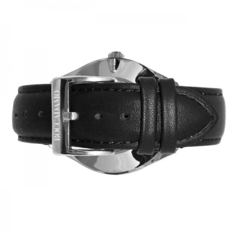 Orologio Boccadamo Uomo serie Vintage con cinturino in pelle e quadrante nero