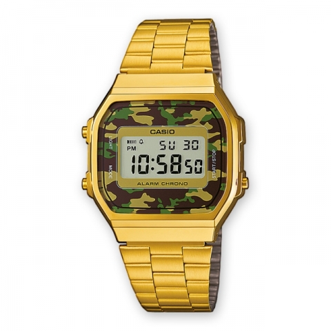 Orologio Casio Camouflage Collection A168WEGC-3E digitale color oro