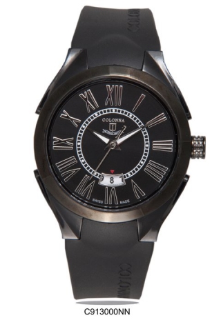 Colonna Watch - Italian Design Swiss Made Black Color