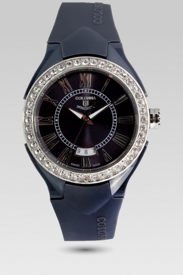 Orologio Colonna collezione Regulus light color petrolio con Swarovski