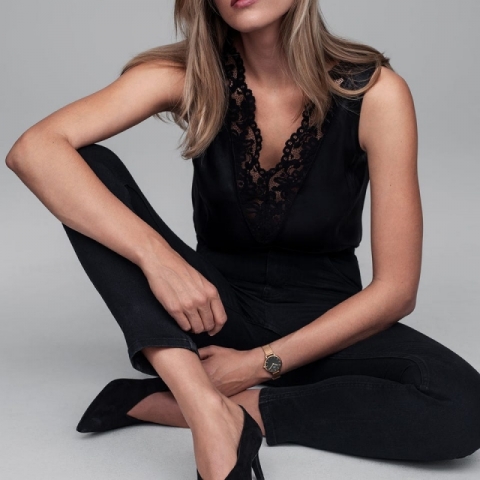 Orologio Daniel Wellington Classic Petite Merlose nero e Rose Gold 28 mm