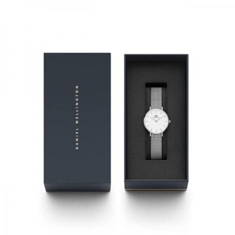 Orologio Daniel Wellington Classic Petite Sterling bianco e argento 28 mm